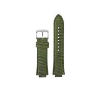 Srndsydak Bracelet de montre de Silicone for hommes, Compatible avec Tissot PRX T137.407/T137.410, Super Player, en Nylon, 26x12mm(Green-silver pin buckle)