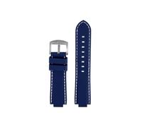 Srndsydak Bracelet de montre de Silicone for hommes, Compatible avec Tissot PRX T137.407/T137.410, Super Player, en Nylon, 26x12mm(Blue white pin buckle)