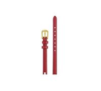 Srndsydak Bracelet de montre en cuir cranté for femme Compatible avec Ferragamo F43030017 F43020017, 8mm, avec outils(Red Gold)