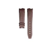 Srndsydak Bracelet de montre en cuir et métal intégré Compatible avec Hamilton Adventures h24555331 585731 80th anniversaire(Brown rice NO buckle)