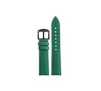 Srndsydak Bracelet de montre en cuir et nylon Compatible avec Longines Heritage L2.838/Tissot/Seiko/Casio/Omega 20/21/22/23/24mm(Green green-Black pin buckle,20mm)