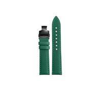 Srndsydak Bracelet de montre en cuir et nylon Compatible avec Longines Heritage L2.838/Tissot/Seiko/Casio/Omega 20/21/22/23/24mm(Green green-Black Folding,24mm)