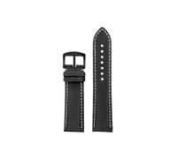 Srndsydak Bracelet de montre en cuir et nylon Compatible avec Longines Heritage L2.838/Tissot/Seiko/Casio/Omega 20/21/22/23/24mm(Black White-black pin buckle,20mm)