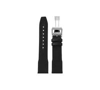 Srndsydak Bracelet de montre en Nylon Compatible avec IWC Big Pilot Little Prince Mark 18 Portugal, 20mm 21mm 22mm(Black-silver folding,22mm)