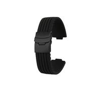 Srndsydak Bracelet de montre en Silicone, 24-12mm 22-11mm, Compatible avec ORIS AQUIS 7730 7740(Black-black,24-12mm convex)