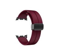Srndsydak Bracelet de montre en silicone Compatible avec Samsung Galaxy Watch 8 40mm 44mm/8Classic 46mm/Ultra 47mm 2025(Black wine red,For Galaxy Ultra 47mm)