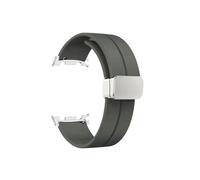 Srndsydak Bracelet de montre en silicone Compatible avec Samsung Galaxy Watch 8 40mm 44mm/8Classic 46mm/Ultra 47mm 2025(Silver gray,For Galaxy 8Classic 46mm)