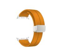 Srndsydak Bracelet de montre en silicone Compatible avec Samsung Galaxy Watch 8 40mm 44mm/8Classic 46mm/Ultra 47mm 2025(Silver yellow,For Galaxy 8 40/44mm)