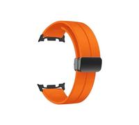 Srndsydak Bracelet de montre en silicone Compatible avec Samsung Galaxy Watch 8 40mm 44mm/8Classic 46mm/Ultra 47mm 2025(Black orange,For Galaxy 8 40/44mm)