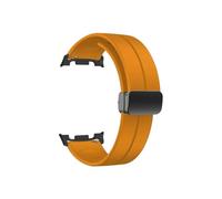 Srndsydak Bracelet de montre en silicone Compatible avec Samsung Galaxy Watch 8 40mm 44mm/8Classic 46mm/Ultra 47mm 2025(Black yellow,For Galaxy Ultra 47mm)