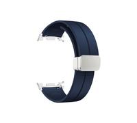 Srndsydak Bracelet de montre en silicone Compatible avec Samsung Galaxy Watch 8 40mm 44mm/8Classic 46mm/Ultra 47mm 2025(Silver midnight blue,For Galaxy Ultra 2025)