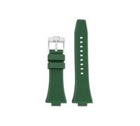 Srndsydak Bracelet de montre en silicone for homme 27x 12mm Compatible avec Tissot PRX T137 Super Player T137407 T137410A 40mm(Green Steel)