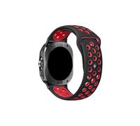 Srndsydak Bracelet de montre en Sport silicone bicolore Compatible avec Samsung Galaxy Watch Ultra 47mm(Black red)