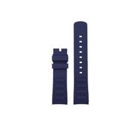 Srndsydak Bracelet de montre incurvé en caoutchouc for hommes, 22mm, Compatible avec Mido New Multifort TV M049.526(Blue No buckle)