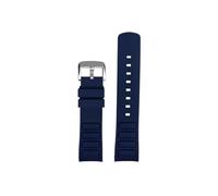 Srndsydak Bracelet de montre incurvé en caoutchouc for hommes, 22mm, Compatible avec Mido New Multifort TV M049.526(Blue silver pin buckle)