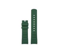 Srndsydak Bracelet de montre incurvé en caoutchouc for hommes, 22mm, Compatible avec Mido New Multifort TV M049.526(Green No buckle)