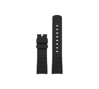 Srndsydak Bracelet de montre incurvé en caoutchouc for hommes, 22mm, Compatible avec Mido New Multifort TV M049.526(Black No buckle)
