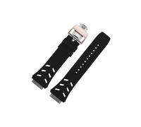 Srndsydak Bracelet en caoutchouc fluoroélastomère souple,boucle déployante en titane,Compatible avec Richard Miller RM67-01 RM67-02(Black Rose gold,For RM-67-01)