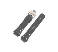 Srndsydak Bracelet en caoutchouc fluoroélastomère souple,boucle déployante en titane,Compatible avec Richard Miller RM67-01 RM67-02(Gray Rose gold,For RM-67-01)