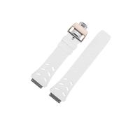 Srndsydak Bracelet en caoutchouc fluoroélastomère souple,boucle déployante en titane,Compatible avec Richard Miller RM67-01 RM67-02(White Rose gold,For RM-67-02)