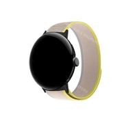 Srndsydak Bracelet en Nylon Trail Loop Compatible avec Google Pixel Watch 3 45mm, Bracelet de montre de Sport for hommes(Black cream yellow)