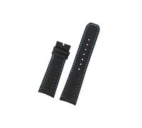 Srndsydak Compatible avec Citizen AT8020-54L/ 8020-03L/ JY8078 Bracelet de montre en cuir véritable à extrémité incurvée 22mm 23mm(Black Blue-no buckle,23mm)