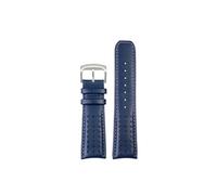 Srndsydak Compatible avec Citizen AT8020-54L/ 8020-03L/ JY8078 Bracelet de montre en cuir véritable à extrémité incurvée 22mm 23mm(Blue-silver,22mm)