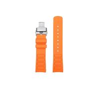 Srndsydak Compatible avec Mido Multifort TV M049.526 22mm Bracelet de montre(Orange-silver Folding)