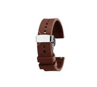 Srndsydak Compatible avec Rolex Water Ghost/Breitling/Citizen/Omega 20mm 21mm 22mm 24mm Bracelet de montre(Brown-steel Folding buckle,Width 20mm)