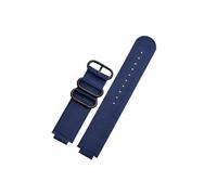 Srndsydak Compatible avec Timex T2N721 T2N720 739 TW2T3600 bracelet de montre en Nylon 24-16mm anneau en acier inoxydable(Blue-black)