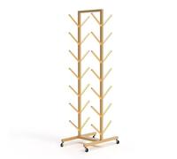 SRNSAEB Porte Ski 4 5 6 7 Tier Skateboard Ski Rack Floor Stand, Outdoor Indoor Ski and Snowboard Storage Racks, Ski Shop Shed Garage Organization Snow Ski Display Holder(Gold,7 - Tier)