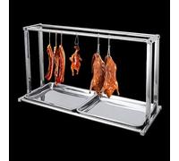 SRNSAEB Rôt Rack Étagère Suspendue pour Poulets et oies (L 85, 105, 125 cm), Double présentoir pour Aliments, pour fêtes, arrière-Cuisine, kiosque, étagère(H - 100cm(39 2/5"),L - 85cm(33 1/2"))