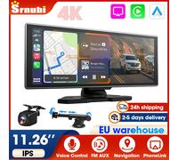 Srnubi 10.26/11.26" Caméra de tableau de bord Android Auto Carplay 4K avec enregistreur vidéo de conduite et navigation GPS 11.26 inch 4K DVR Pro