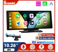 Srnubi Écran portable CarPlay 10,26'' Autoradio sans fil Android Auto Mirror Link FM AUX Multimédia 5G WIFI Bluetooth 5.0 Navigation GPS S Pro