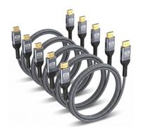 SROMGEE Lot de 5 câbles HDMI 2.1 8K @ 60 longs de 4,5 m, 48 Gbit/s, câble HDMI 8K @ 60 Hz 4K @ 120 Hz avec HDR eARC VRR Dolby Vision pour PS5/Roku TV/Blu-ray/moniteur/projecteur