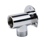 SROUPSUTKK Bras de douche en acier inoxydable, rallonge, joint, buse inférieure, flexible, fixation murale, accessoires salle bain Valve angulaire pour bain.(Mount Base)