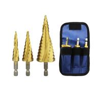 SROUPSUTKK Foret étagé conique en titane for métal, bois, outils électriques for grande vitesse (3-12, 4-12, 4-20, 4-32 mm) foret(Step Drill Spiral 3b)