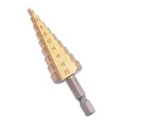 SROUPSUTKK Foret étagé HSS 3-12/4-12/4-20/4-32 mm, tige hexagonale plaquée titane, rainure droite, foret pagode, ensemble d'accessoires for outils de perçage foret(1Pcs 4-20mm)