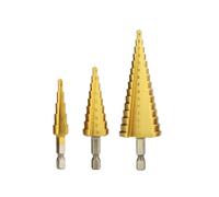 SROUPSUTKK Foret étagé HSS en titane, ensemble de forets étagés haute vitesse, outils perçage conique for métal et bois 4-12, 4-20 4-32 mm foret(4-12 4-20 4-32)