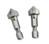 SROUPSUTKK Foret for six cannelures, biseauté for 90 degrés, chanfrein encastré, fraise hexagonale, ébavurage 1/4 foret(One Size)