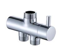 SROUPSUTKK Inverseur de douche rond compact en cuivre chromé, inverseur à deux fonctions, décoration salle bain contemporaine Valve angulaire pour bain.(Chrome)