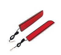 SRQORT Clignotant Feu Position Latéral Ambre Pour Mitsubishi Pour Lancer Pour Evo X Pour Outlander Réflecteur Pare-chocs Rouge Queue/frein Dynamique Rétroviseur Extérieur(2 PCS Red Bumper)