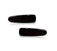 SRQORT Clignotant Feu Position Latéral Ambre Pour Mitsubishi Pour Lancer Pour Evo X Pour Outlander Réflecteur Pare-chocs Rouge Queue/frein Dynamique Rétroviseur Extérieur(2 PCS Black Side Marker)