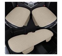 SRQORT Convient À La Plupart des Voitures SUV Camion Housse De Siège De Voiture Ensemble Avant Arrière Siège De Voiture Protecteur Coussin Tapis Housse siège Voiture(3 Piece Set- Beige)