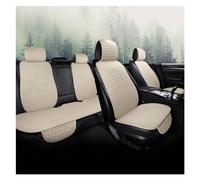 SRQORT Convient À La Plupart des Voitures SUV Camion Housse De Siège De Voiture Ensemble Avant Arrière Siège De Voiture Protecteur Coussin Tapis Housse siège Voiture(5 Seats-Beige)