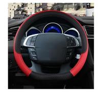 SRQORT Couvre Volant Housse De Volant De Voiture en Cuir PU Antidérapant pour Citroen DS4 DS 4 I II 2010-2022 Housse Caches Volant(D Red)