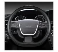 SRQORT Couvre Volant pour Peugeot 508 2011 2012-2017 2018 pour 508 SW 2011-2018 Housse Volant Voiture en Cuir Microfibre en Forme De D Accessoires Automobiles Housse Caches Volant(Noir)