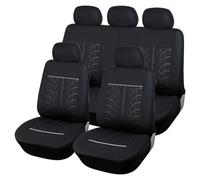SRQORT Ensemble Complet De Protection De Siège De Voiture Housses De Siège De Voiture Universelles en Tissu Polyester Convient À La Plupart des Voitures Housse siège Voiture(Black2)