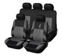 SRQORT Ensemble Complet De Protection De Siège De Voiture Housses De Siège De Voiture Universelles en Tissu Polyester Convient À La Plupart des Voitures Housse siège Voiture(Grey)