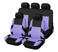 SRQORT Ensemble Complet De Protection De Siège De Voiture Housses De Siège De Voiture Universelles en Tissu Polyester Convient À La Plupart des Voitures Housse siège Voiture(Violet)